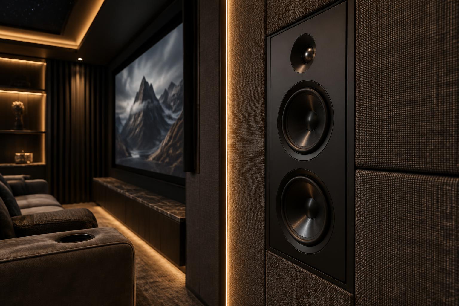 cine en casa con pantalla grande y sillones reclinables – Sonido que rodea
