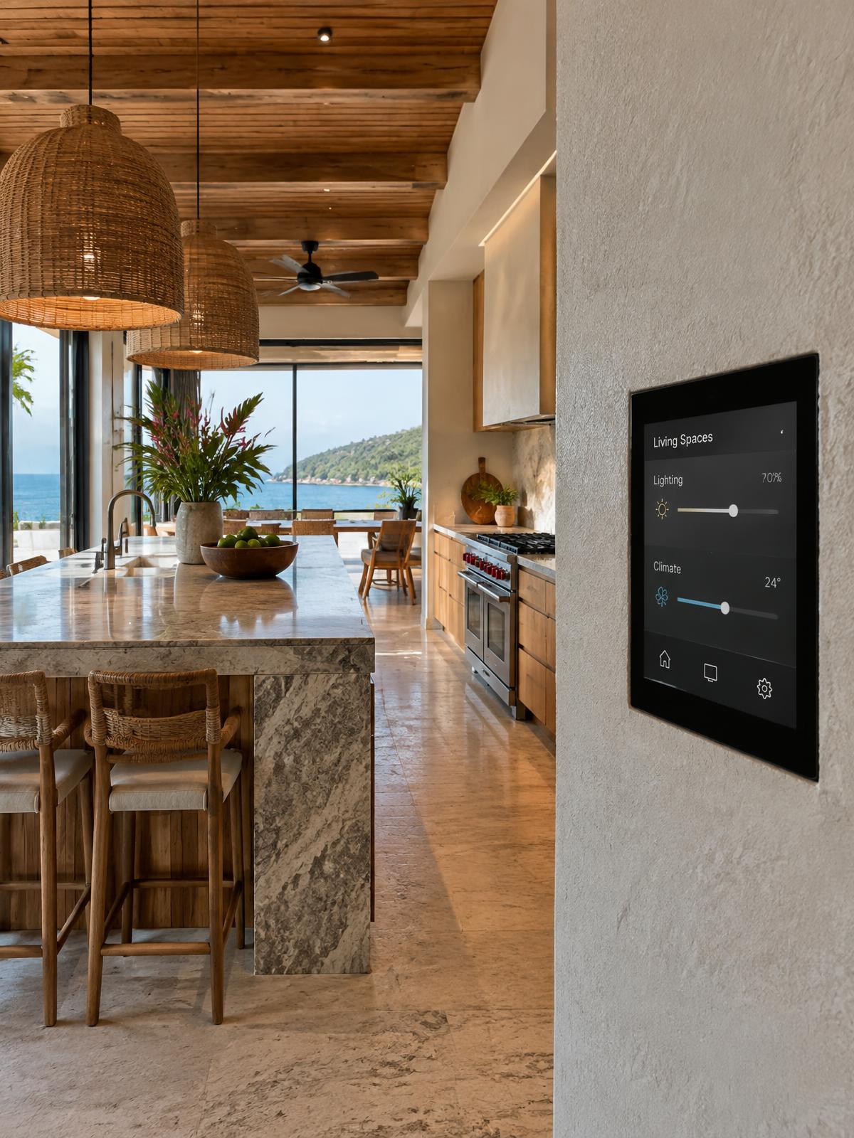 casa inteligente con automatización del hogar
