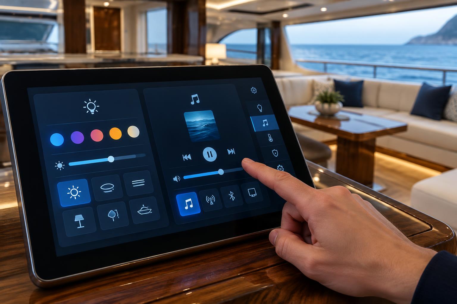 audio y video en la cubierta de un yate – Todo bajo control