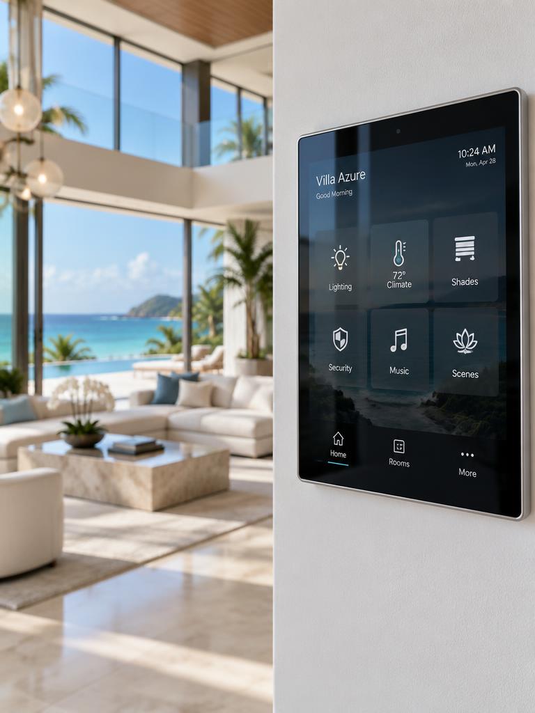 casa inteligente con automatización del hogar