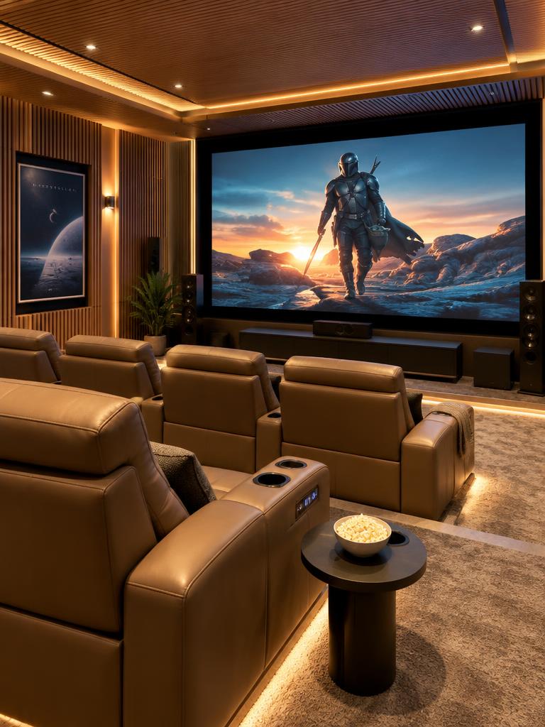 cine en casa con pantalla grande